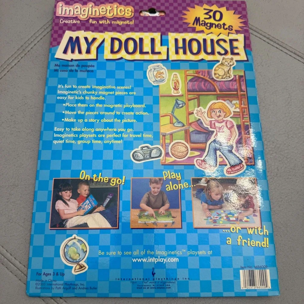 Imaginetics My Doll House Magnetic Playset 30 Magnets Travel Toy M86009 2003